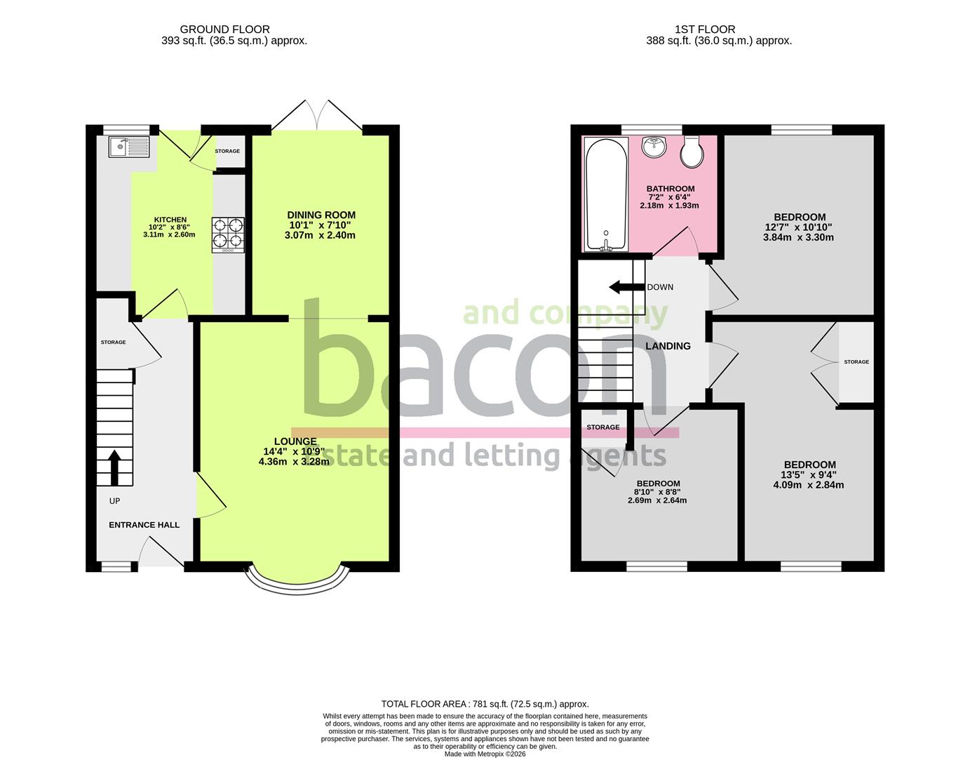 Floor Plan | House - Mid Terrace | Centrecourt Road, Broadwater, Worthing, BN14 7AQ | For Sale